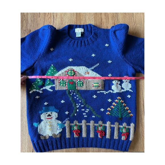 B.G. Day Vintage Holiday Wool Sweater Women's Size Medium - Picture 4 of 6